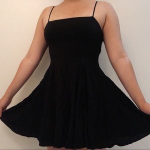 UO silence + noise Black Backless Summer Dress